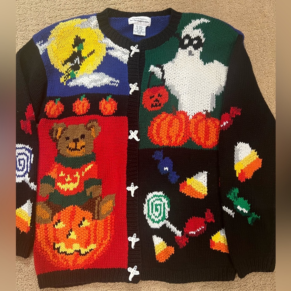 Halloween Cardigan - Alexandra Bartlett for The Eagles Eye / Like New!